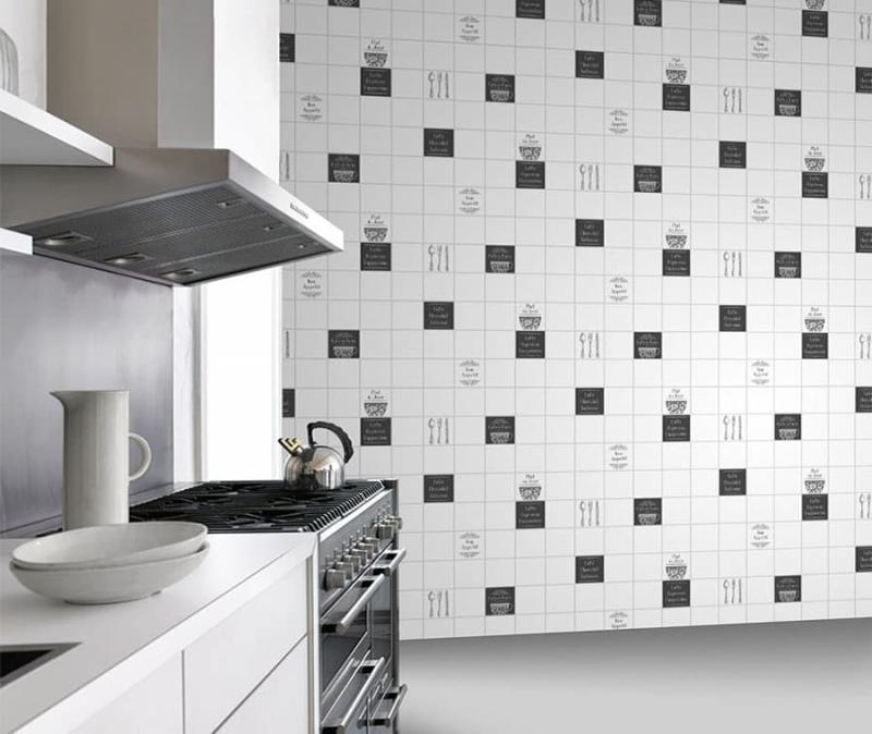 кухонные обои серая гамма 1