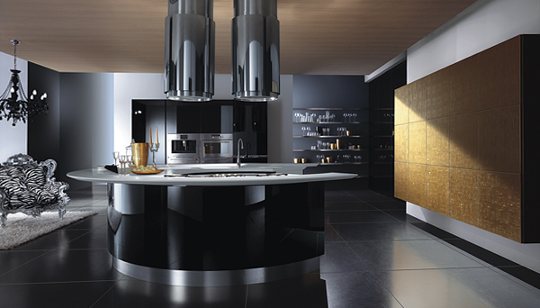 Мебель для кухни в темных тонах-3