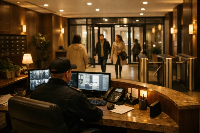 Пост охраны в ЖК. Консьерж или охранник - что предлагают современные ЧОПы?