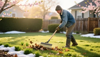 Уход за рулонным газоном весной: восстановление участка после зимы