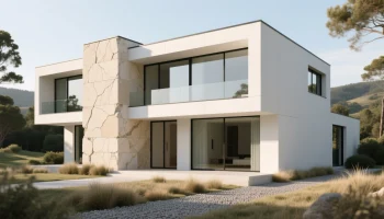 Отделка фасада натуральным камнем &mdash; выбор на века